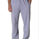 Gildan Adult 9.3 Ounce 50/50 Poly/Cotton Open Bottom Pocketed Sweatpant. 