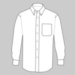 Men's Long-Sleeve Blend Performance Pinpoint Woven Shirt