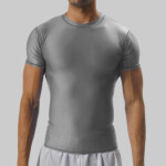 Adult Polyester Spandex Short Sleeve Compression T-Shirt