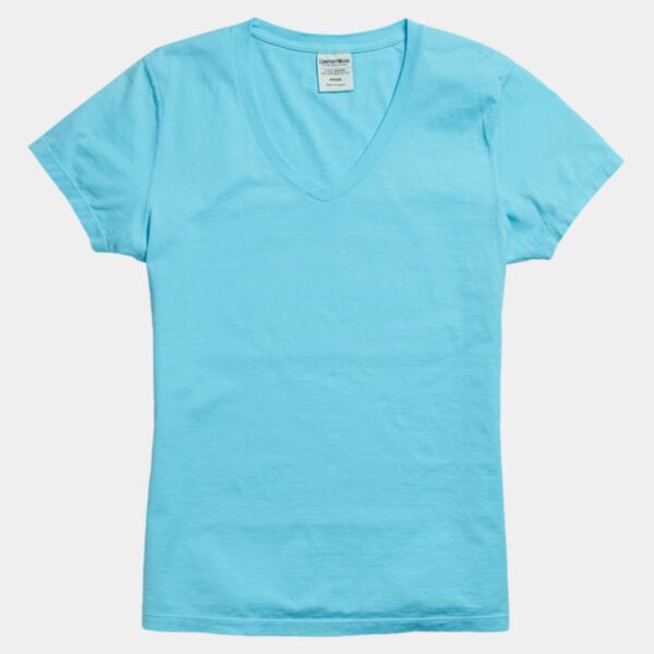 Women's Garment-Dyed V-Neck T-Shirt Thumbnail