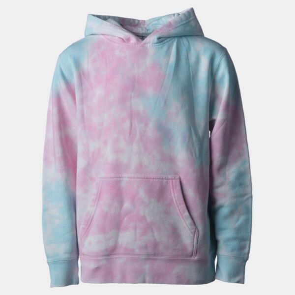 Youth Midweight Tie-Dyed Hooded Sweatshirt Thumbnail