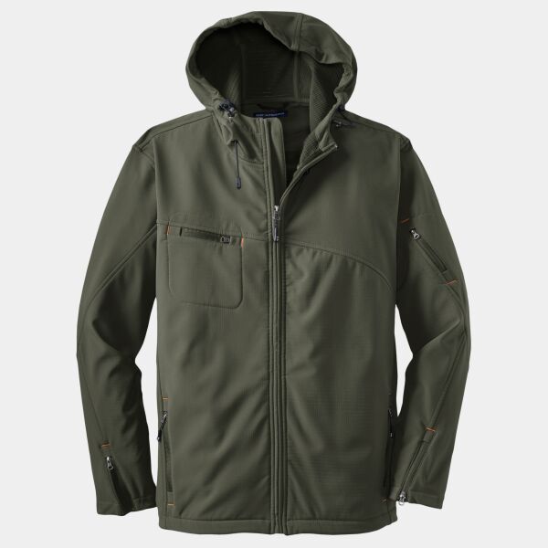 Textured Hooded Soft Shell Jacket Thumbnail