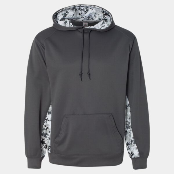 Men's Digital Camo Colorblock Performance Fleece Hooded Sweatshirt Thumbnail