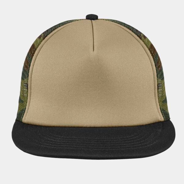 Flat Bill Snapback Trucker Cap Thumbnail