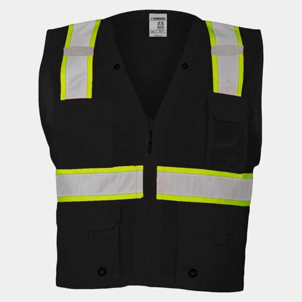 Unisex EV Series® Enhanced Visibility Multi-Pocket Mesh Vest Thumbnail
