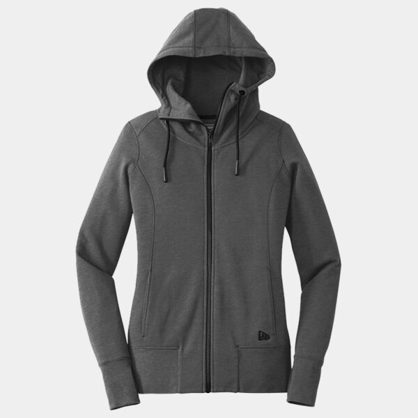 Women's Tri Blend Fleece Full Zip Hoodie Thumbnail