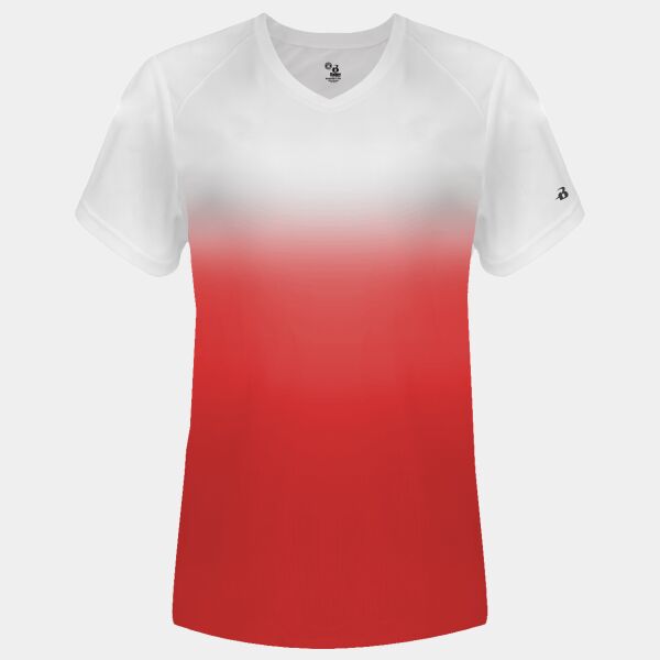 Women's V-Neck Ombre T-Shirt Thumbnail