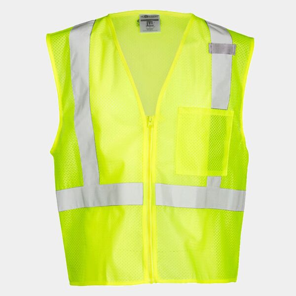 Unisex Single Pocket Zipper Mesh Vest Thumbnail
