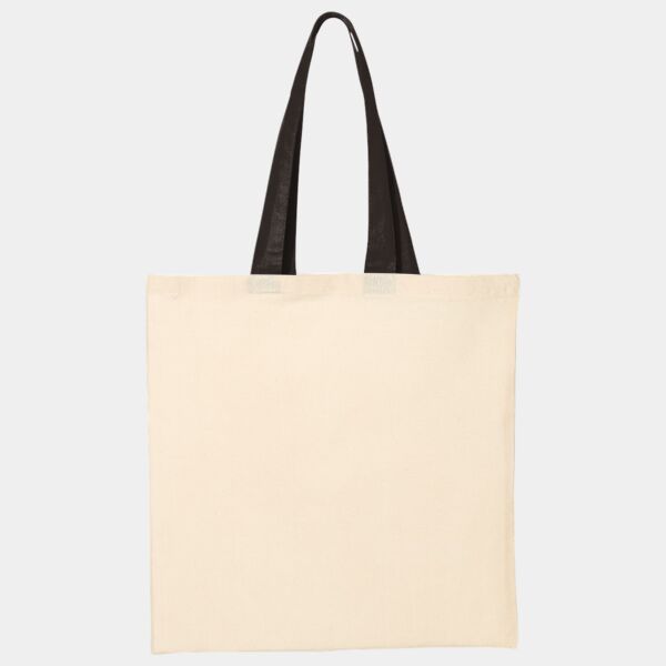 Economical Tote with Contrast-Color Handles Thumbnail