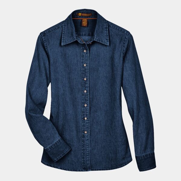 Women's Long Sleeve Denim Shirt Thumbnail