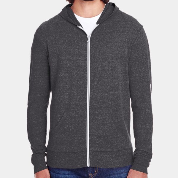 Triblend Full-Zip Light Hooded Sweatshirt Thumbnail